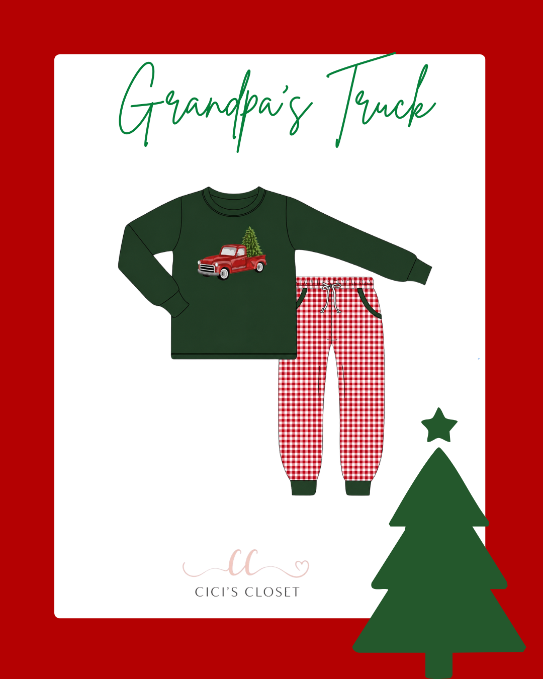 Grandpa's Truck Holiday Jogger Set - ETA OCT