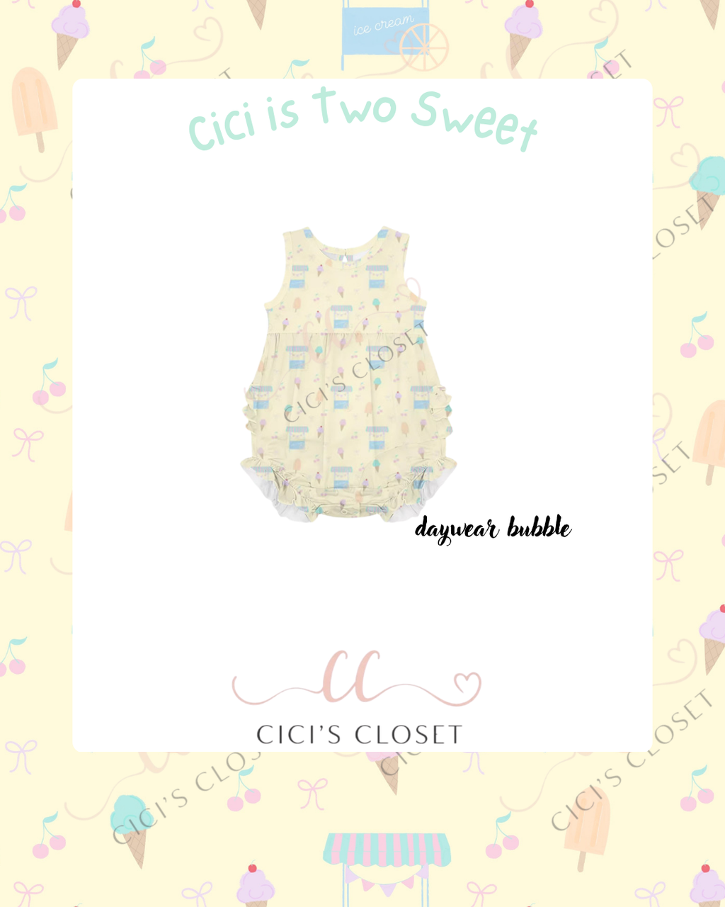 Cici's Two Sweet - Bamboo Ruffle Butt Bubble - ETA JUNE