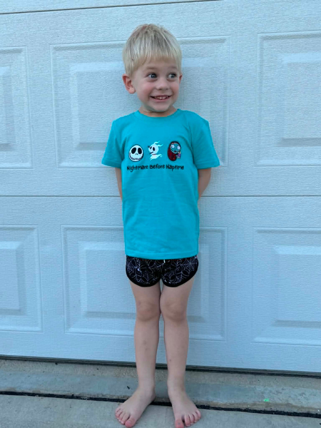Nightmare Before Naptime Boys Halloween Shorts Set