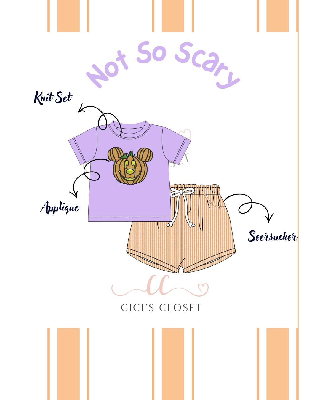 Not So Scary Mouse Shorts Set - ETA AUGUST