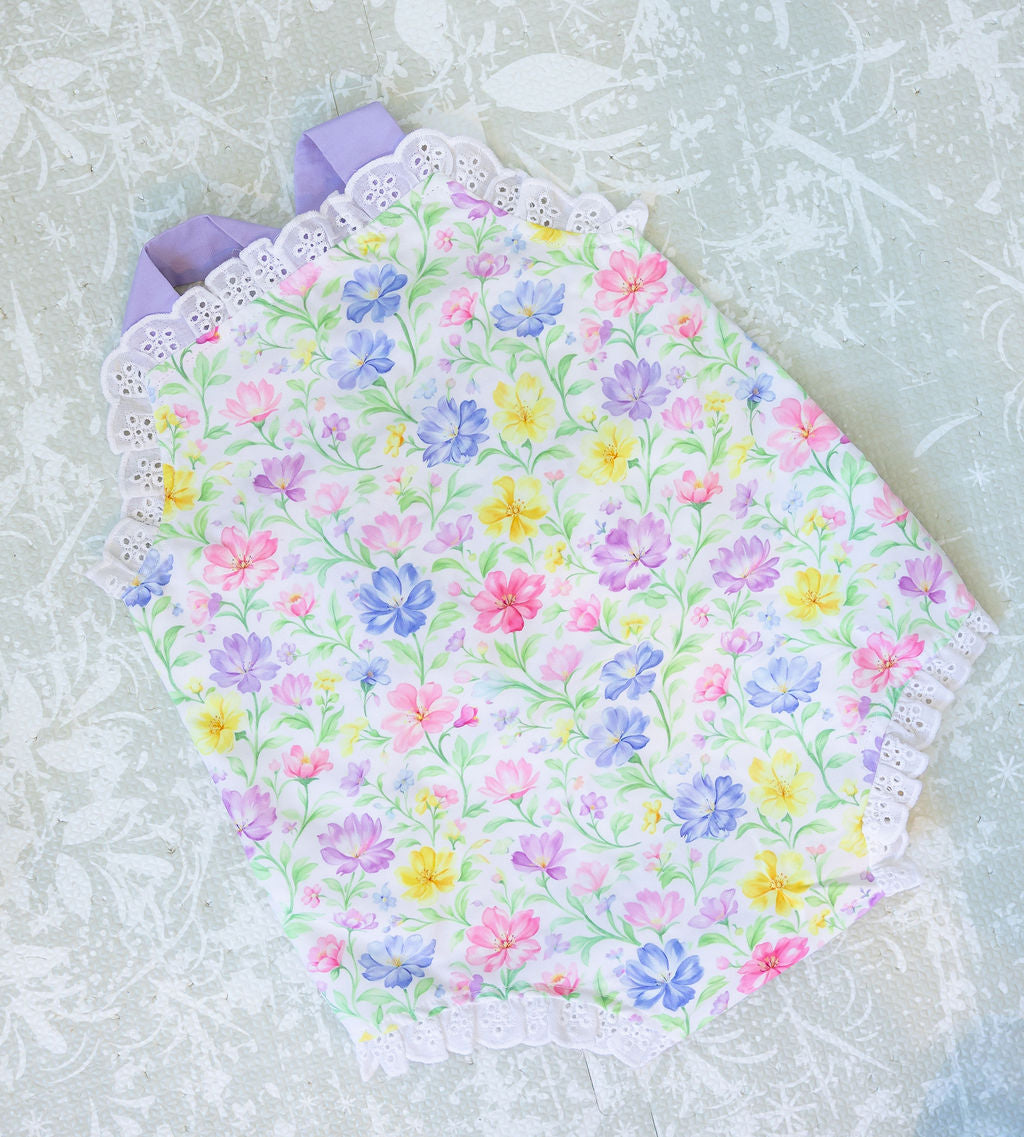 Floral Eyelet Trim Sunsuit