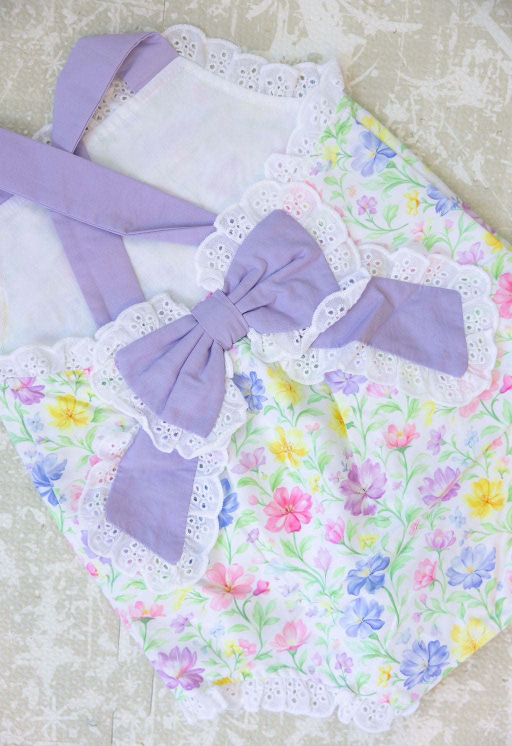 Floral Eyelet Trim Sunsuit