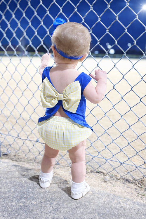 Baseball and Bows Diaper Set