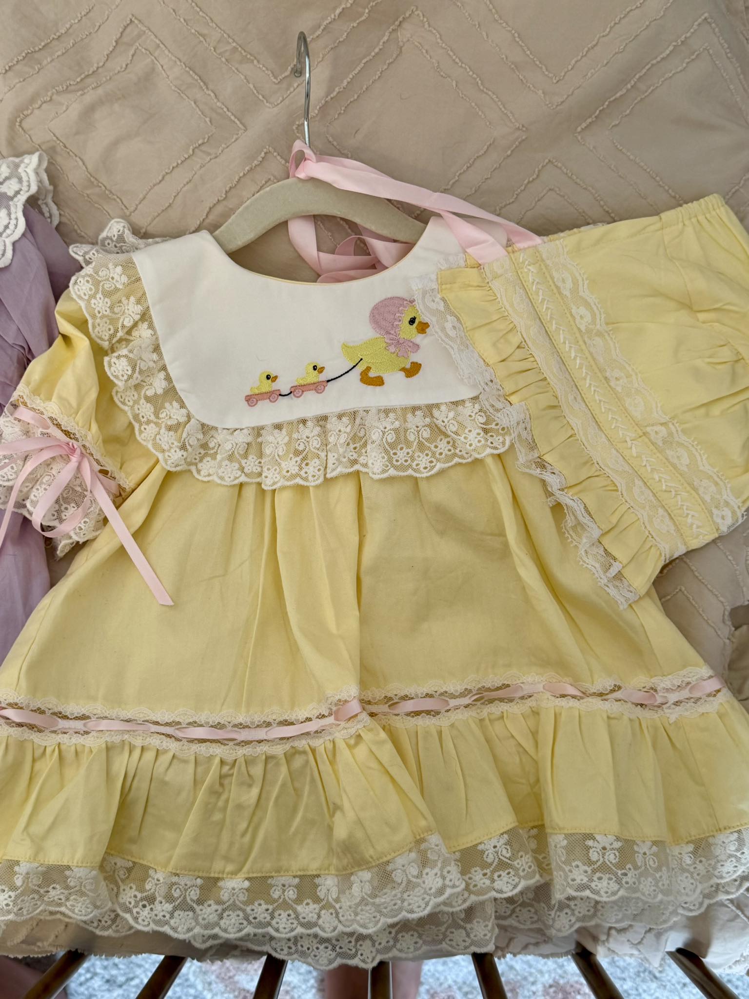 Darling Duck | Dress with Bloomers & Bonnet