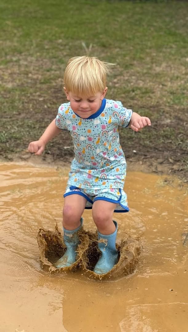Cici's Puddle Party - Bamboo Unisex Raglan Daywear Set