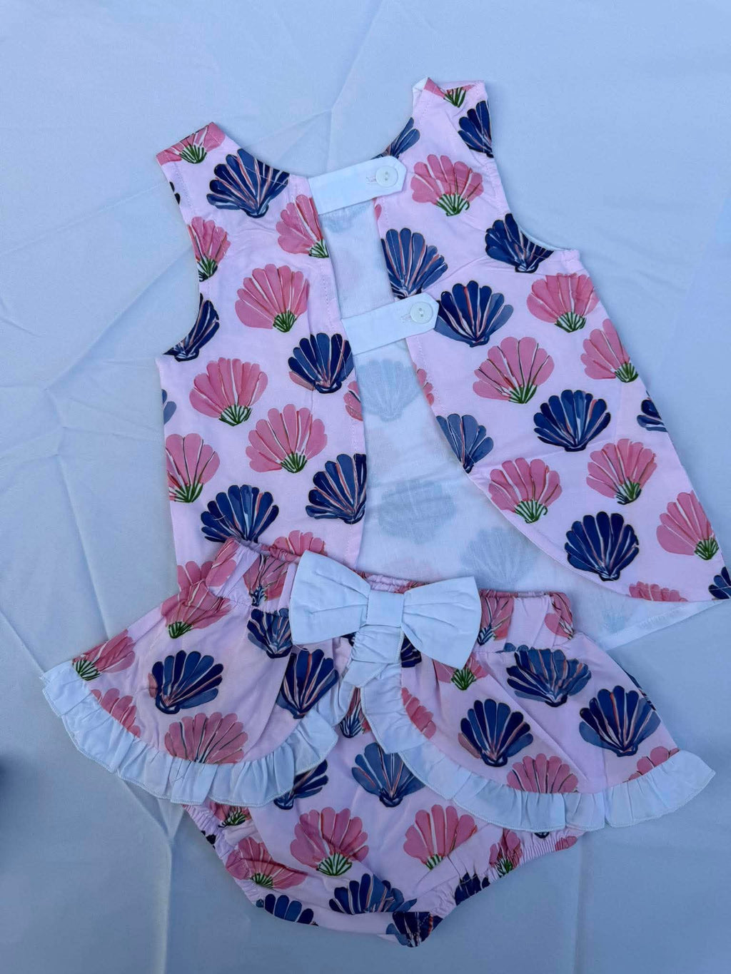 Cici Sells Seashells Skirted Swing Back Diaper Cover