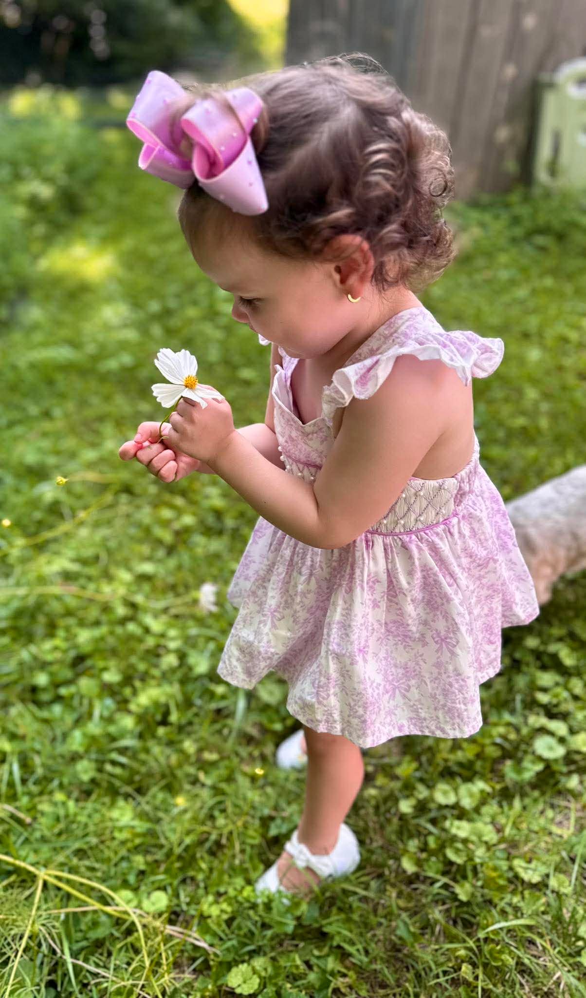 Lavender day dream Hand-smocked Diaper/Bloomer Set