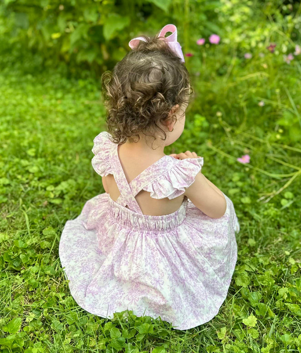 Lavender day dream Hand-smocked Diaper/Bloomer Set