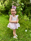 Lavender day dream Hand-smocked Diaper/Bloomer Set
