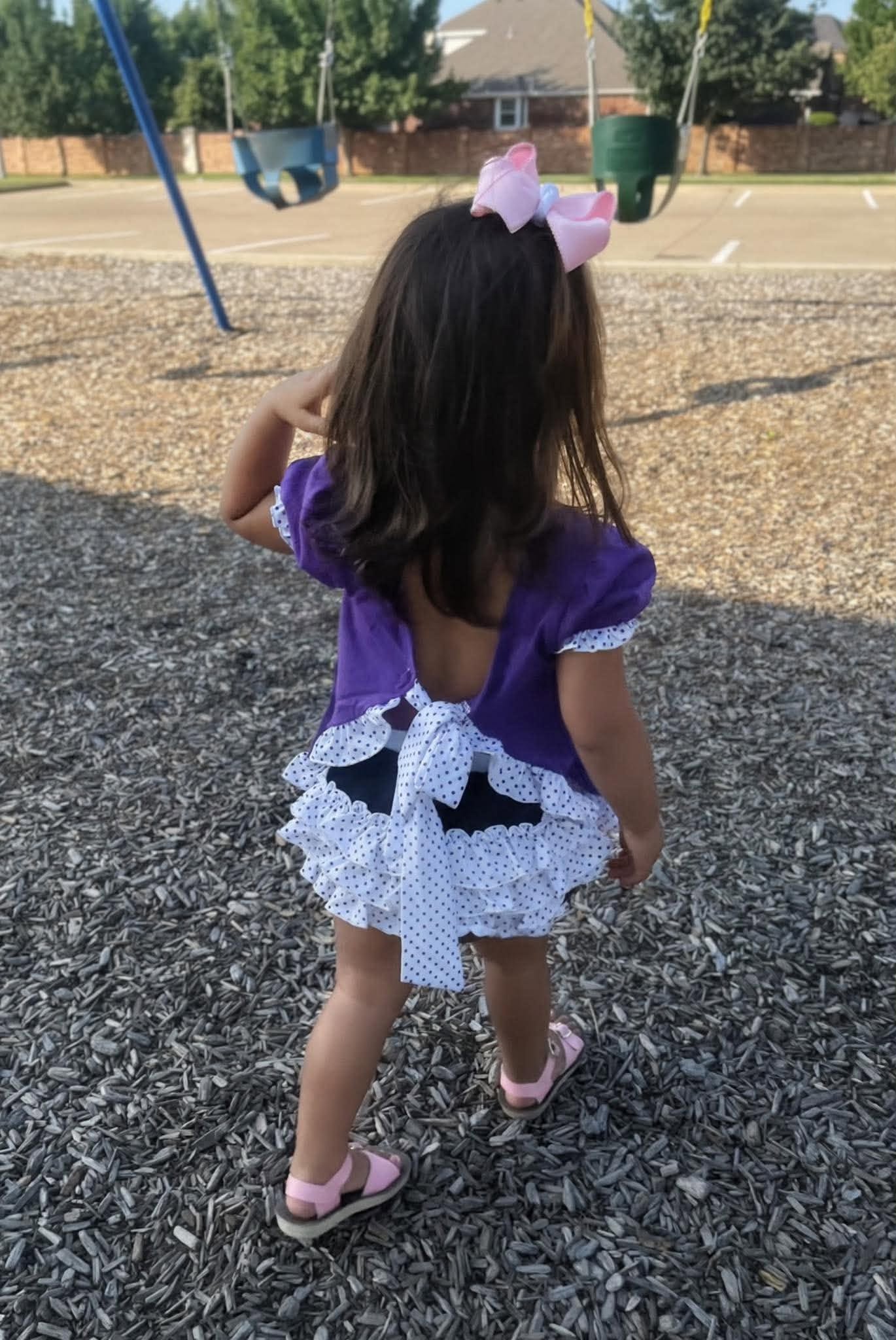 Spooky Street Monster Friends Girls Halloween Diaper Set