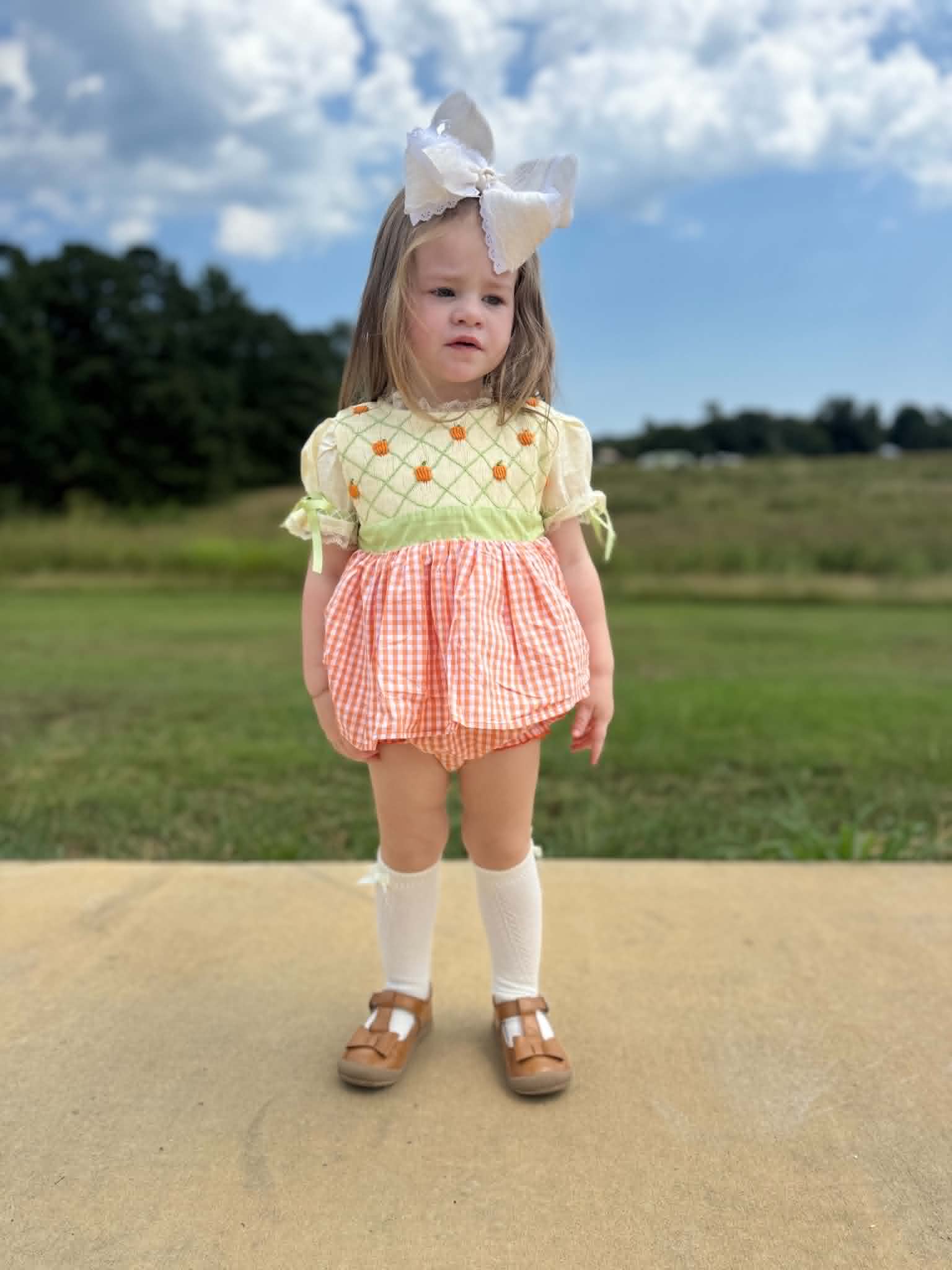 Darling Little Pumpkin Embroidered Diaper Set