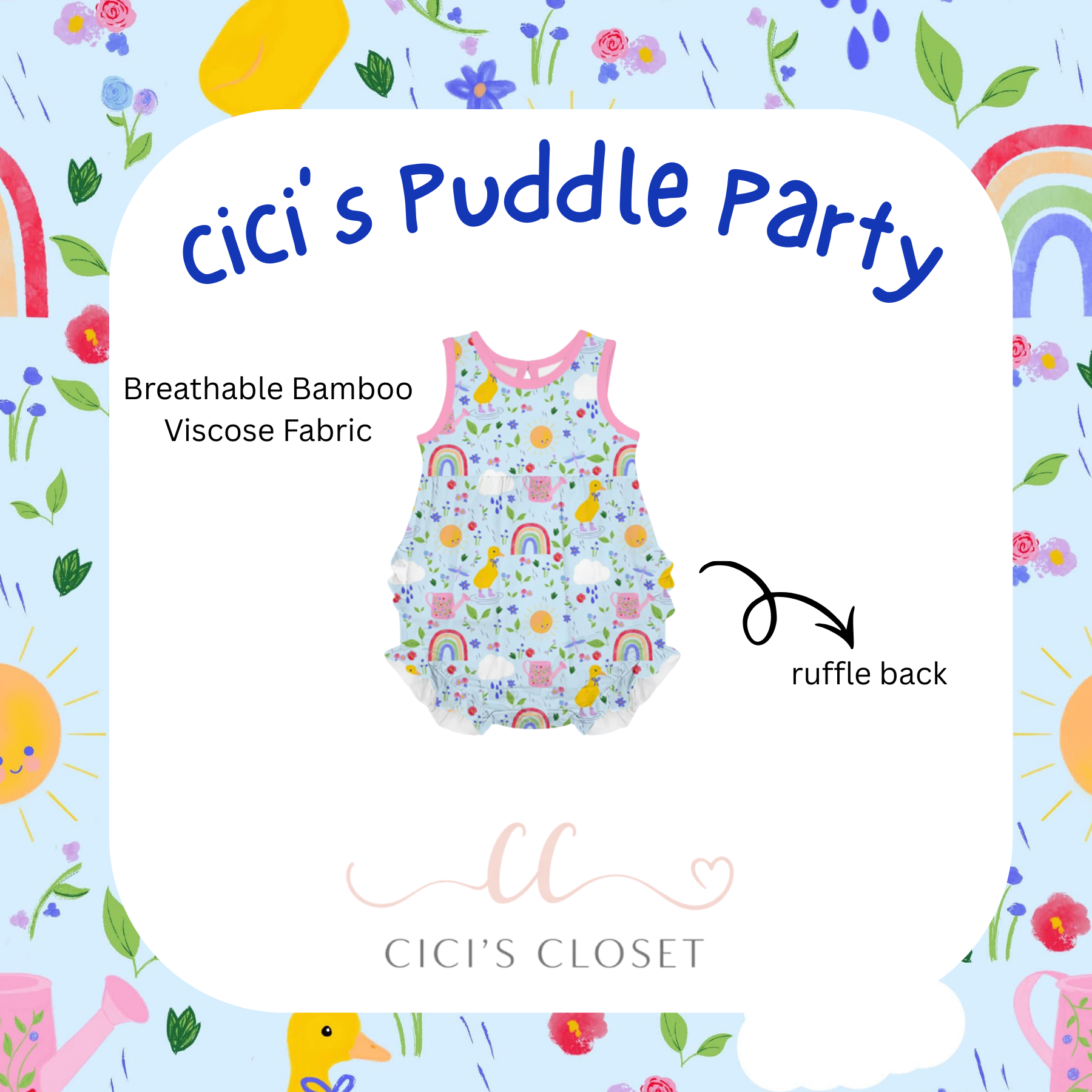 Cici's Puddle Party - Ruffle Butt Bubble - ETA April