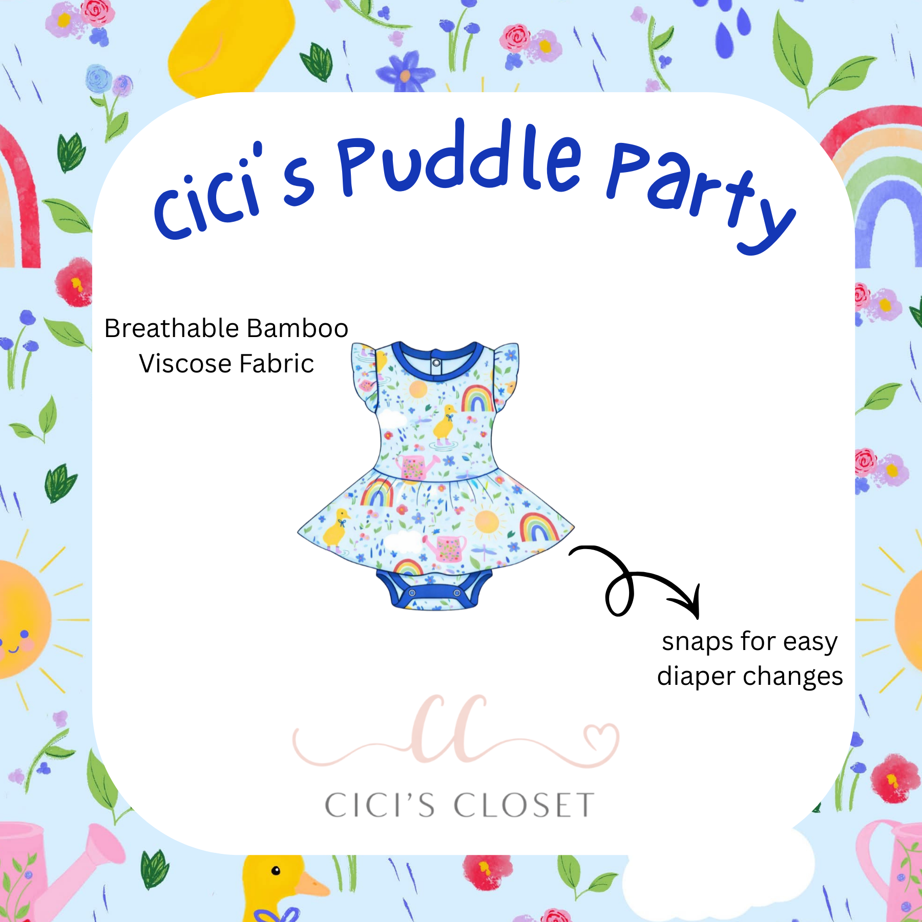 Cici's Puddle Party - Bamboo Twirl - ETA April