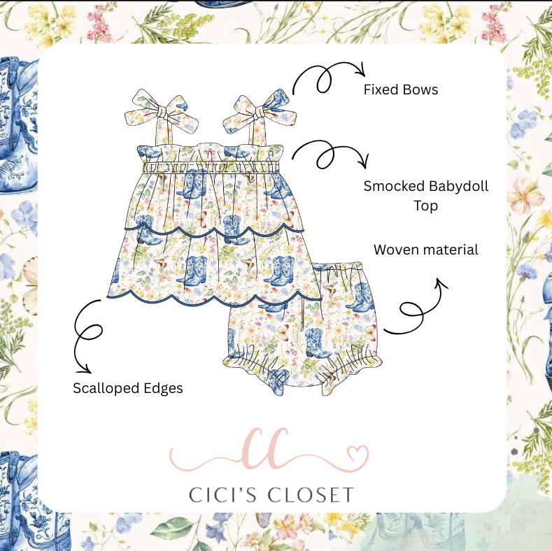 Rodeo Rose Diaper Set