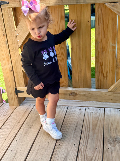 Boos And Bows Scalloped Shorts Set