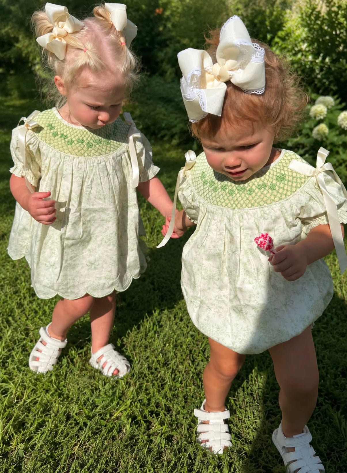 Vintage Garden Grace Sage Bishop Neckline Bubble