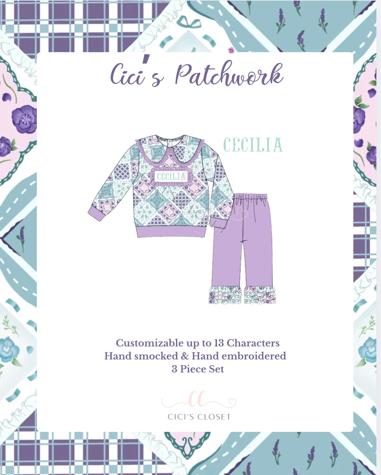 Cici's Patchwork 2-piece set