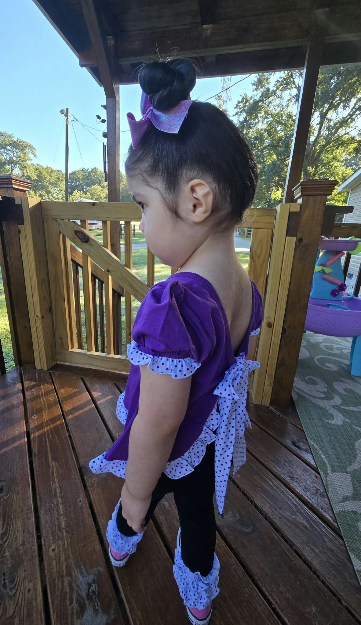 Spooky Street Monster Friends Girls Ruffle Pants Set