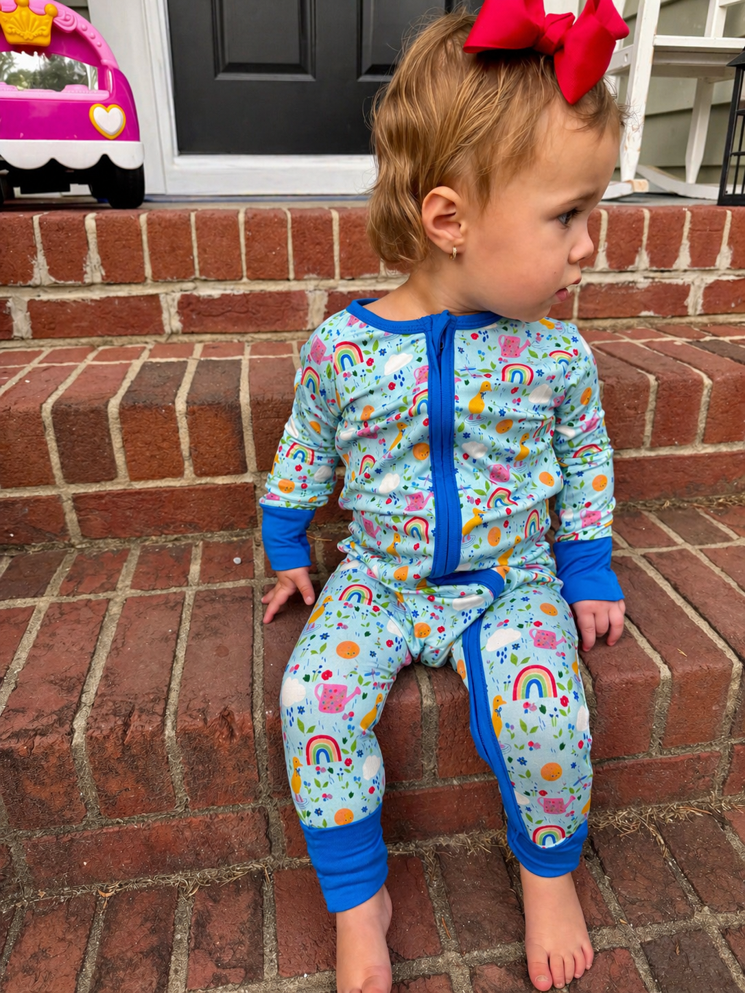 Cici's Puddle Party - Bamboo Two-way zipper convertible Zippy