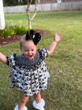 Spooky Season Girls Smocked Halloween Diaper Set