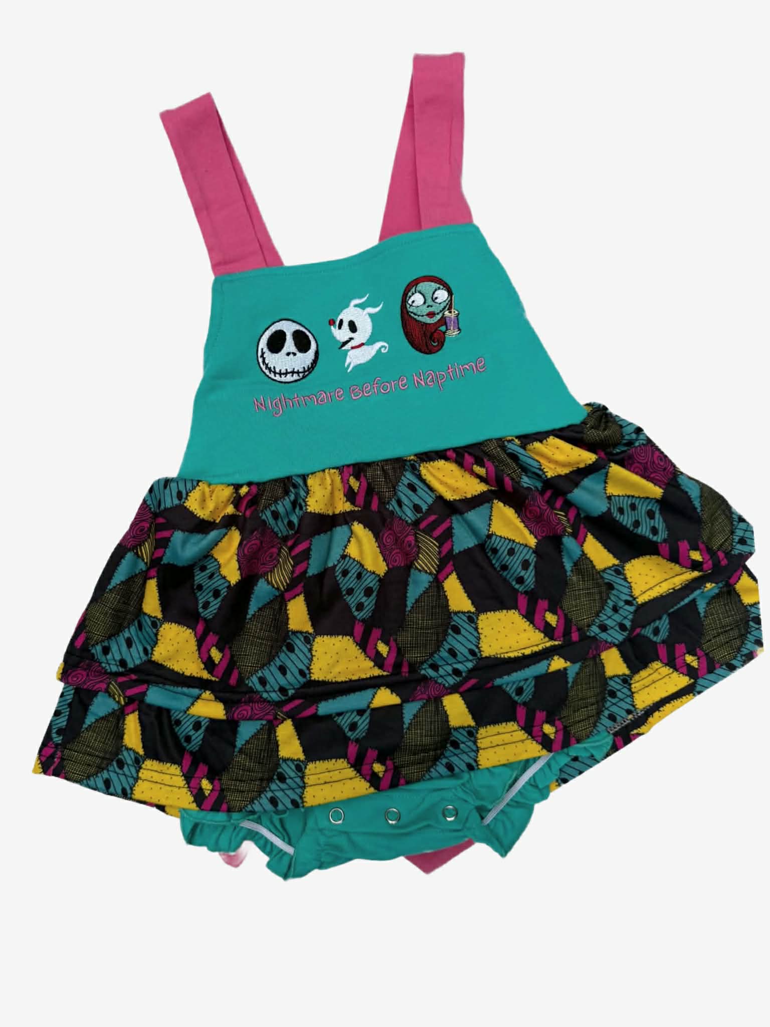 Nightmare Before Naptime Halloween Skirted Bubble Girls Halloween Outfit