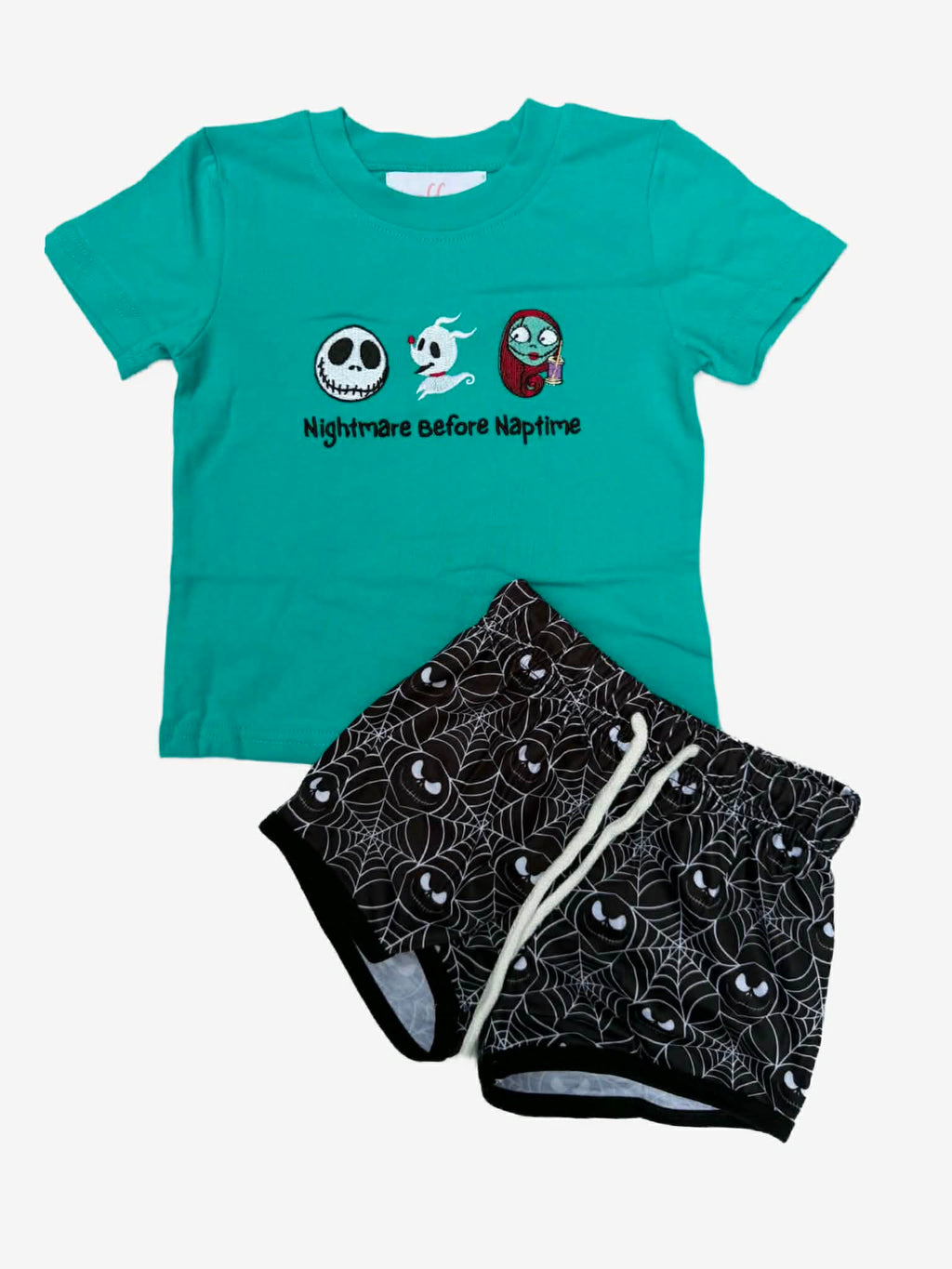 Nightmare Before Naptime Boys Halloween Shorts Set