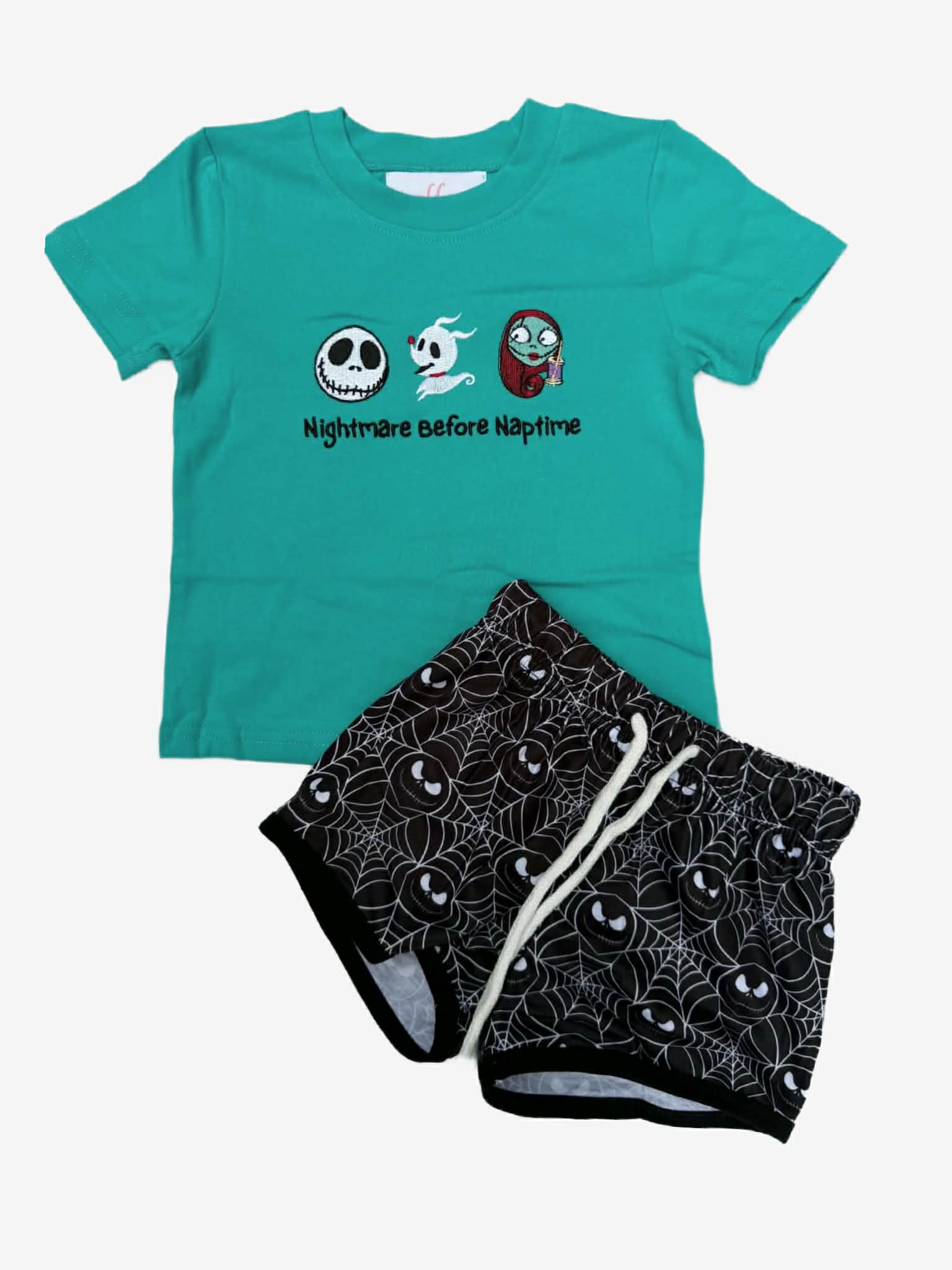 Nightmare Before Naptime Boys Halloween Shorts Set