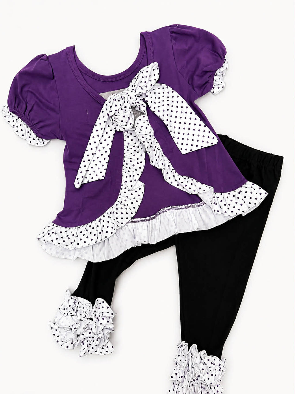 Spooky Street Monster Friends Girls Ruffle Pants Set