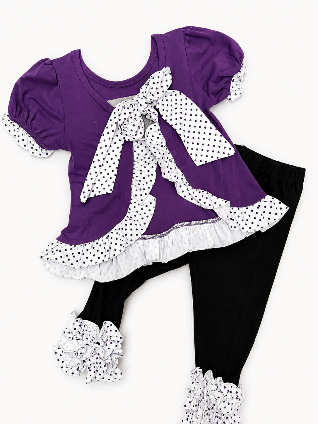 Spooky Street Monster Friends Girls Ruffle Pants Set