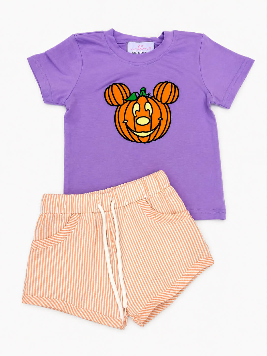 Not So Scary Mouse Boys Halloween Shorts Set