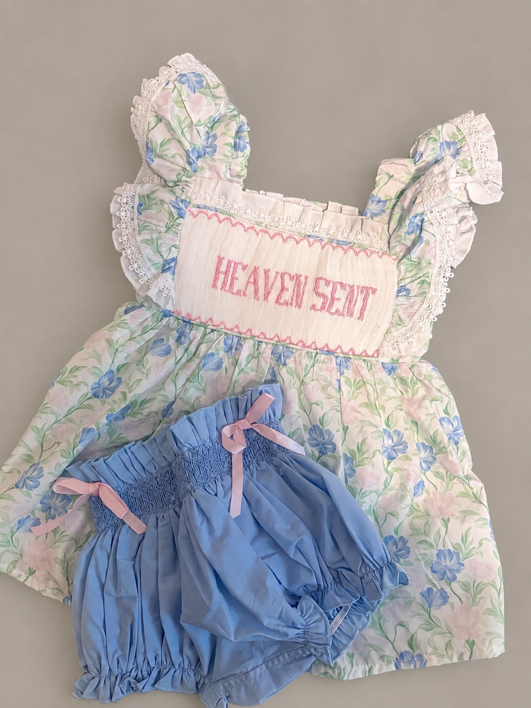 In Bloom Collection Flutter Sleeve Diaper Set