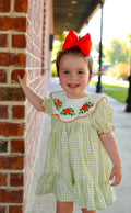 Cutest Pumpkin in the Patch Hand Embroidered Moonstitch Dress