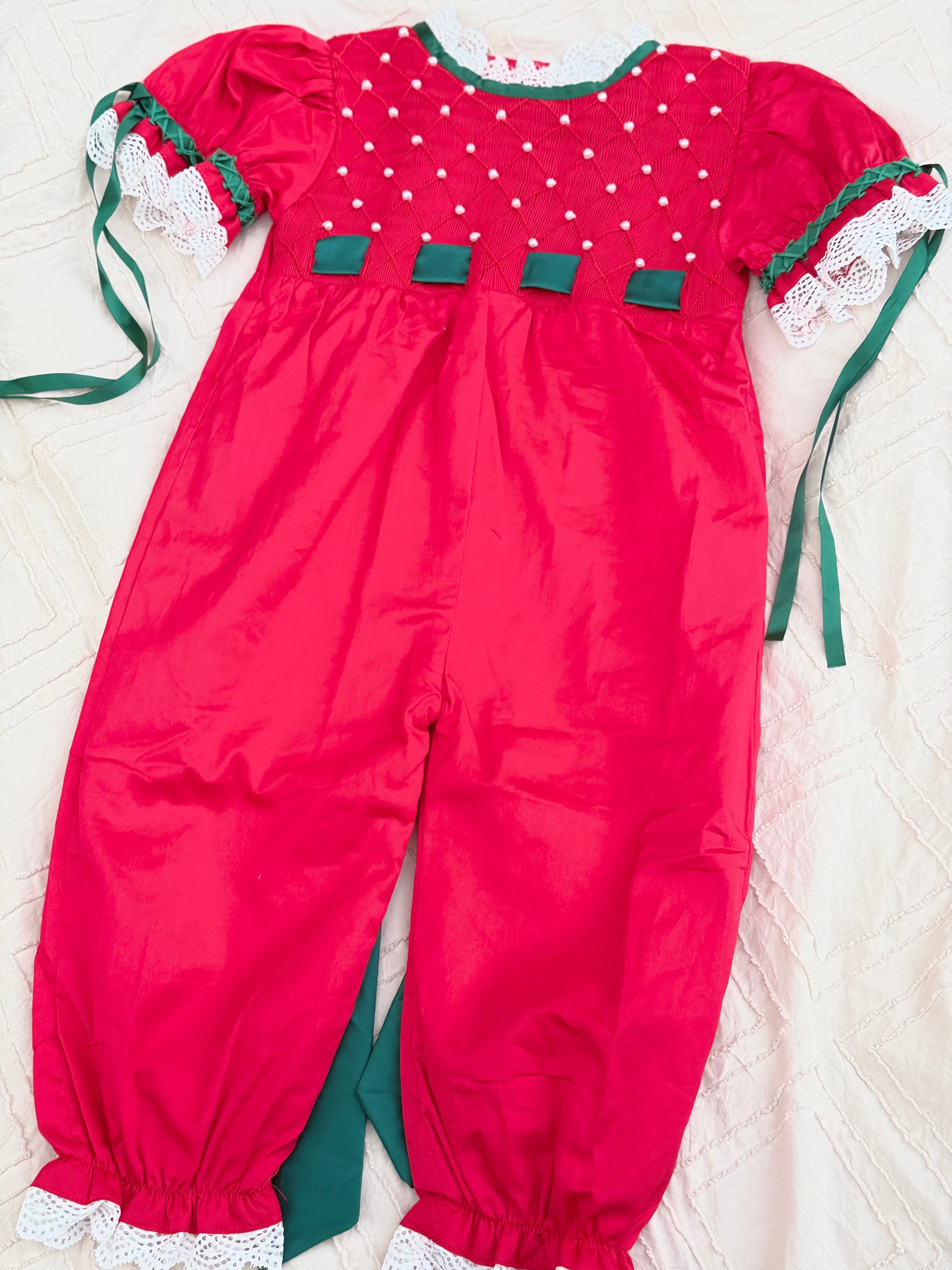 Satin Sweetheart Smocked Romper