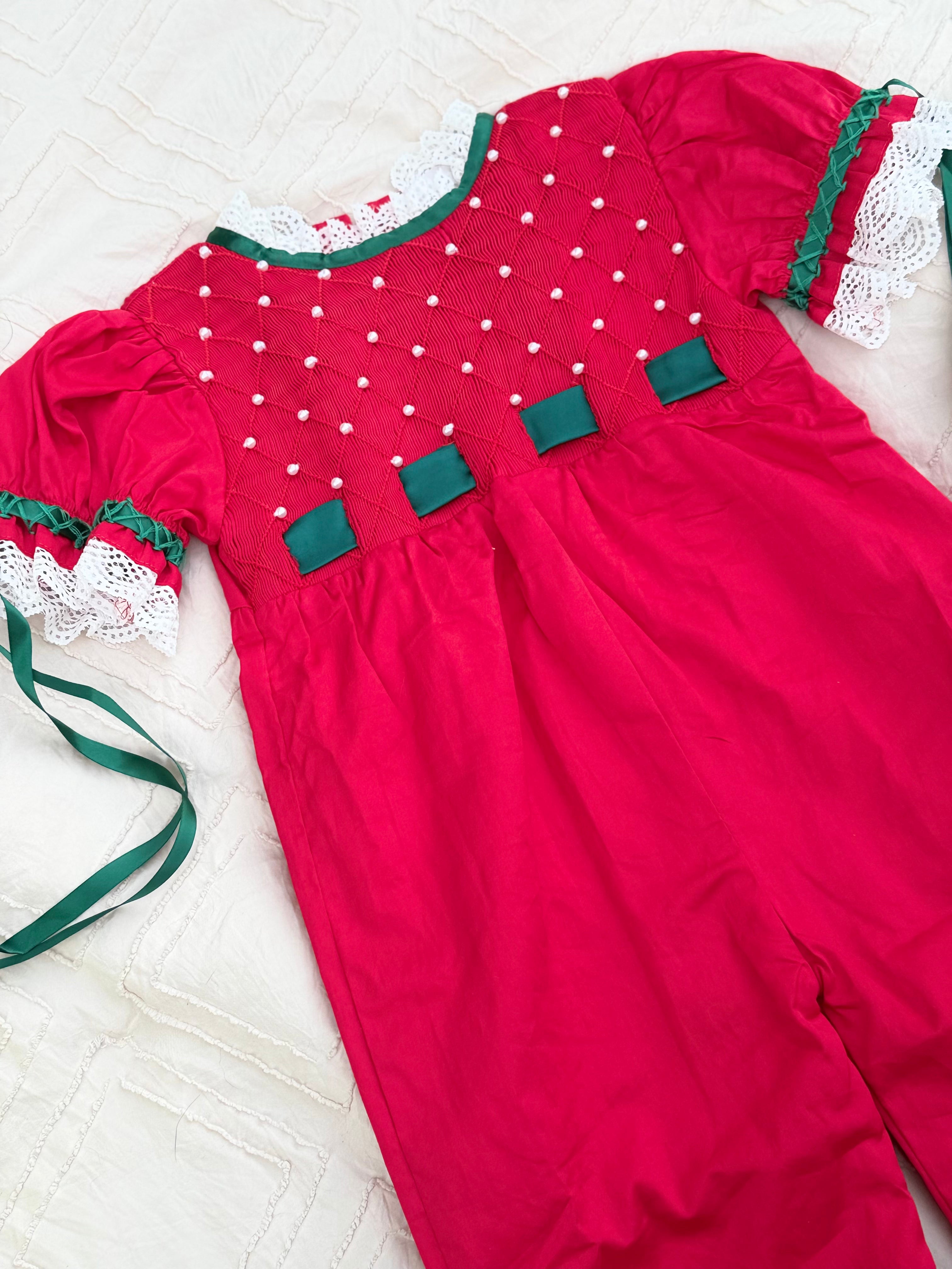 Satin Sweetheart Smocked Romper