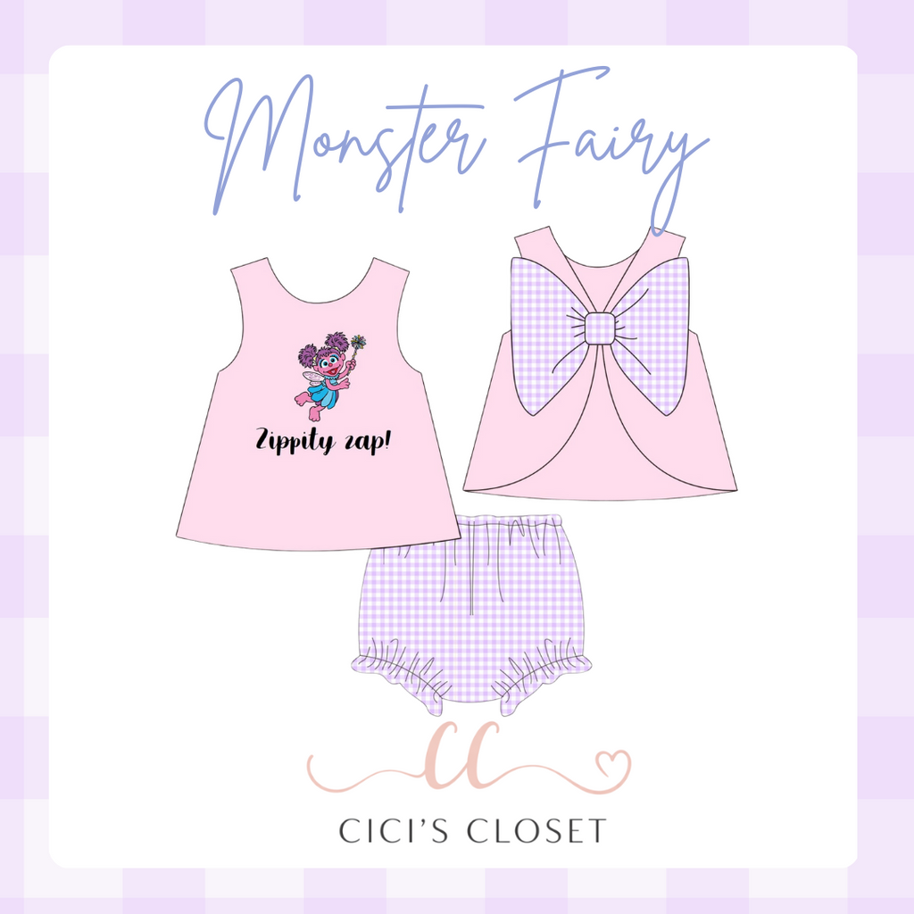 Monster Fairy Diaper Set