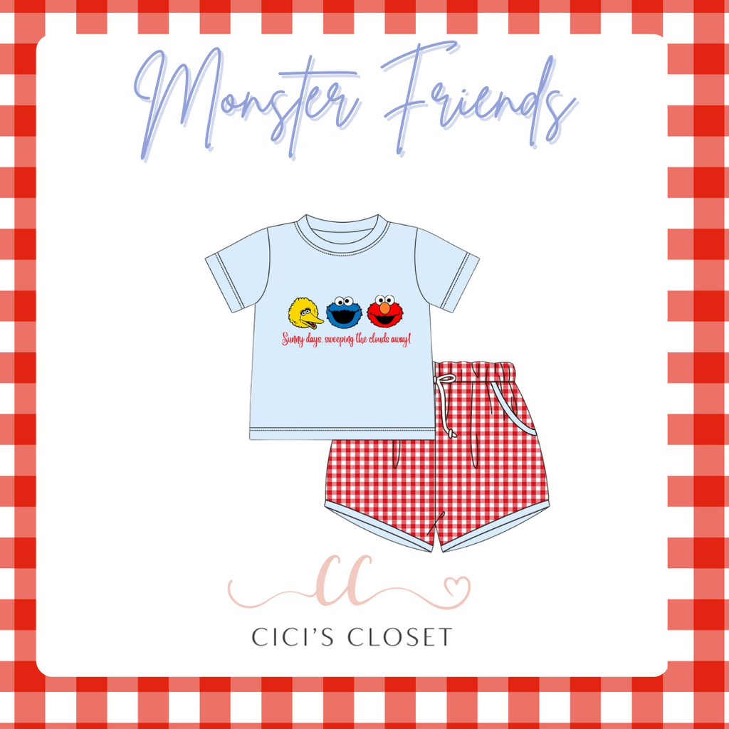 Monster Friends Shorts Set
