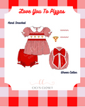 Love you to Pizzas Diaper Cover/Dress ETA DEC