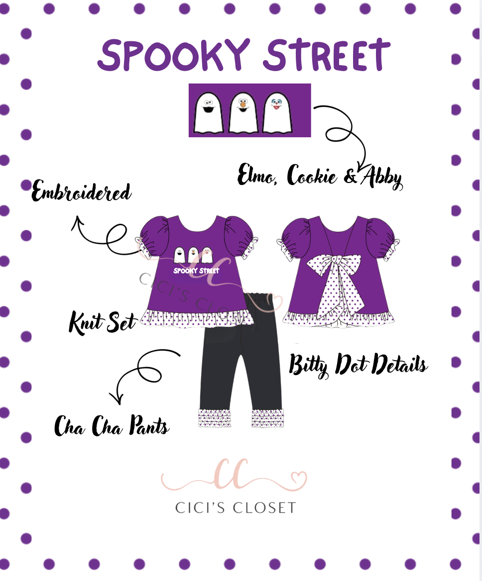 Monster Friends Spooky Street Pants Set - ETA AUGUST