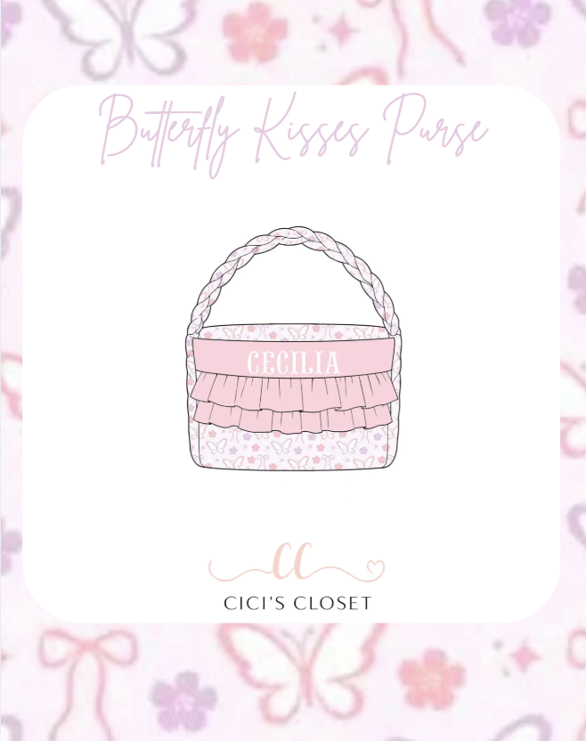 Butterfly Kisses Handsmocked Purse - ETA November