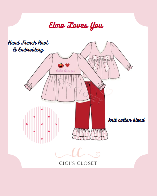 Elmo Loves You Girls ETA DEC