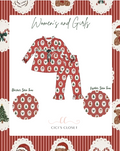 Classic Santa Bamboo Family Matching PJS - Two Piece Set Women's & Girl's - ETA OCT