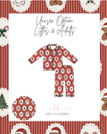 Classic Santa Bamboo Family Matching PJS - Two Piece Button Down Set Unisex Style - ETA OCT
