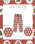 Classic Santa Bamboo Family Matching PJS - Pants Only Unisex Style - ETA OCT