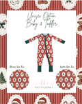 Classic Santa Bamboo Family Matching PJS - Two Way Zippy Unisex Style - ETA OCT