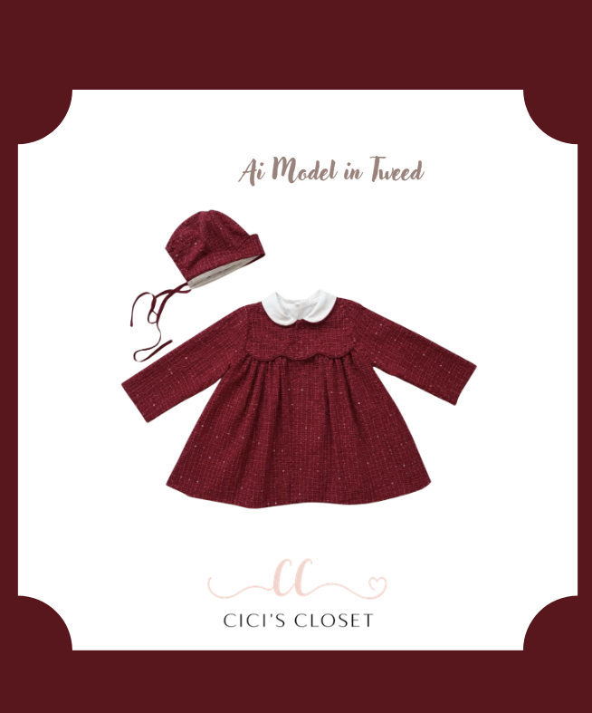 Red Tweed Dress Coat Only - ETA NOV